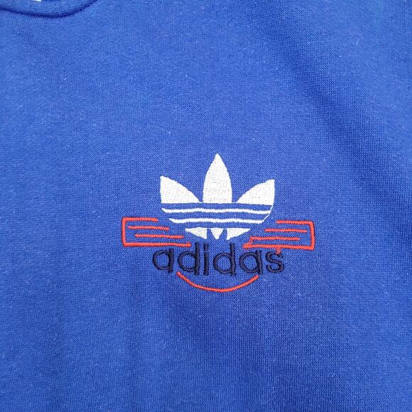 Vintage 80s ADIDAS Track Jacket 2XL 26x25 Cropped Boxy - Picture 10 of 13